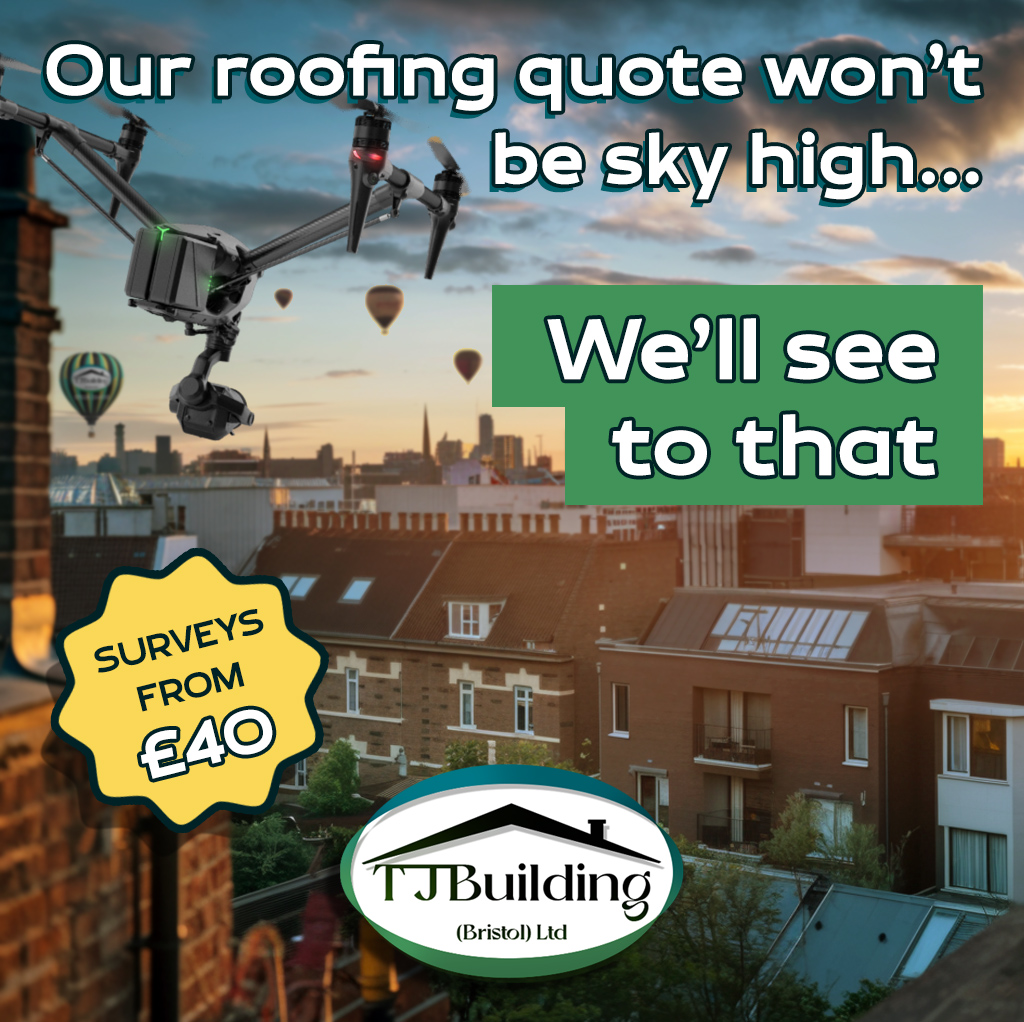 Drone surveys from £40. Building contractors, Bristol - TJ Building (Bristol) Ltd.